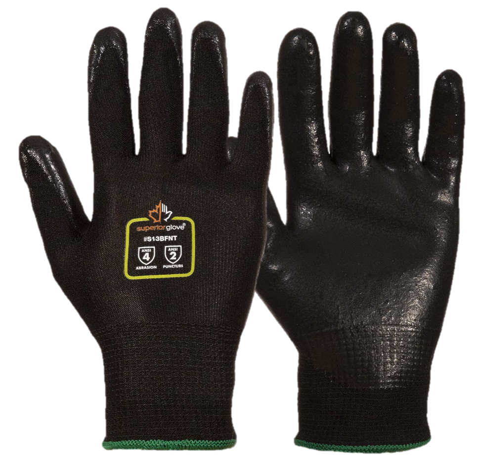 Superior Glove® Dexterity® S13BFNT Sustainable Foam Nitrile Coated Nylon Gloves